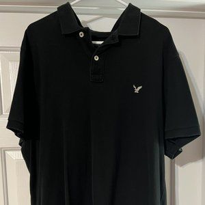 Black Short Sleeve American Eagle Polo - XXL